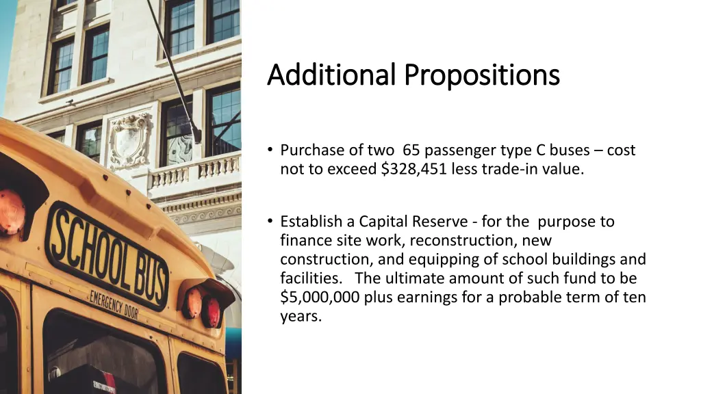 additional propositions additional propositions