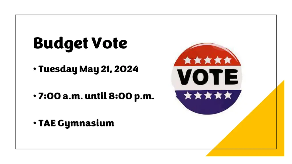budget vote