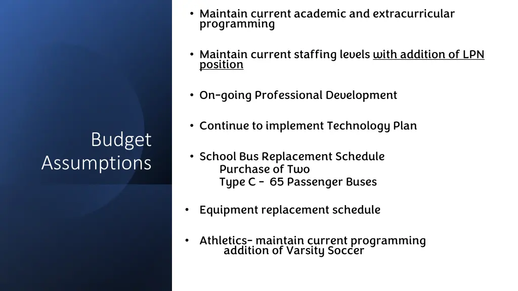 maintain current academic and extracurricular