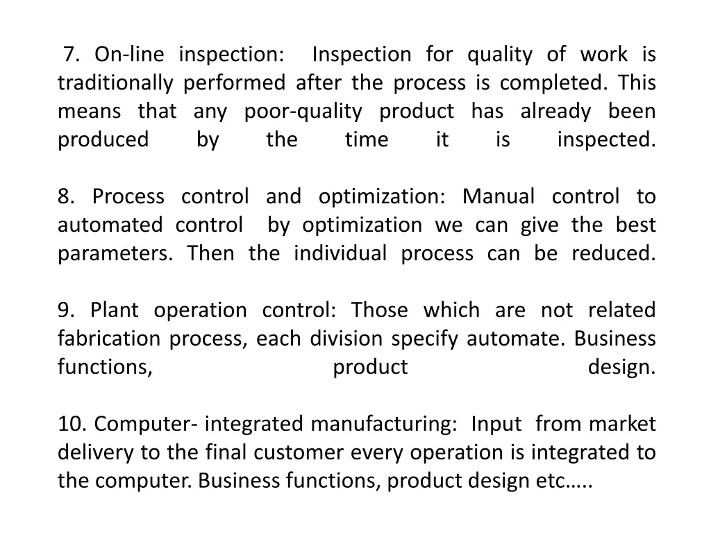 7 on line inspection inspection for quality