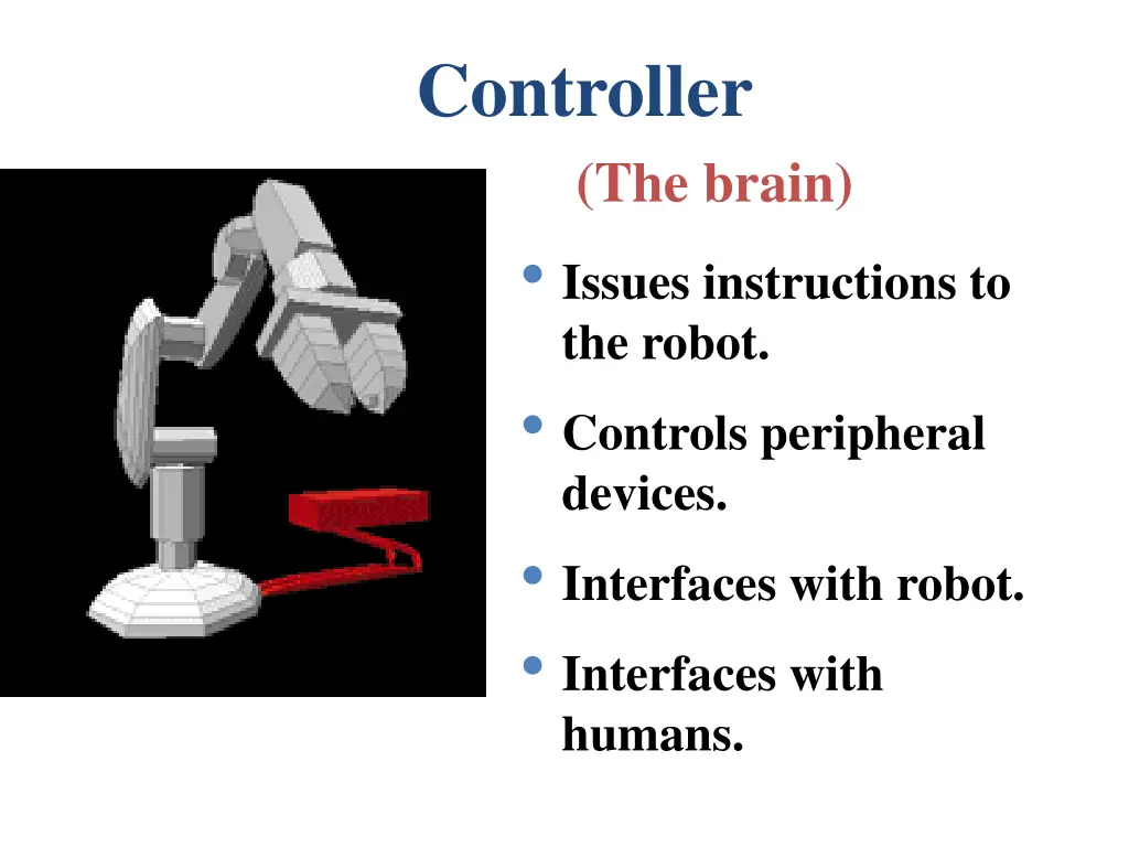 controller the brain issues instructions 1