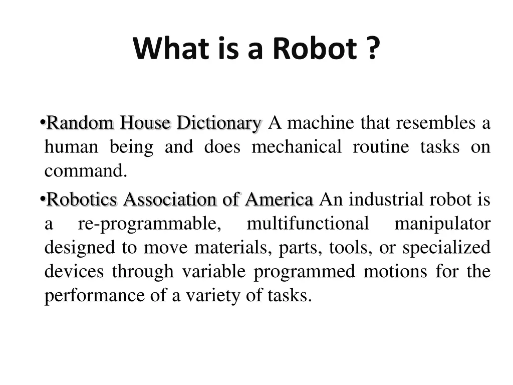 what is a robot 1