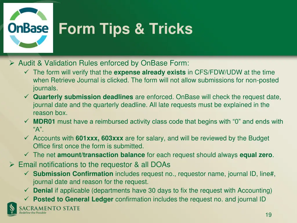 form tips tricks 1