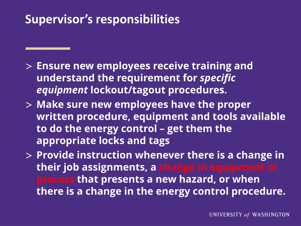 supervisor s responsibilities