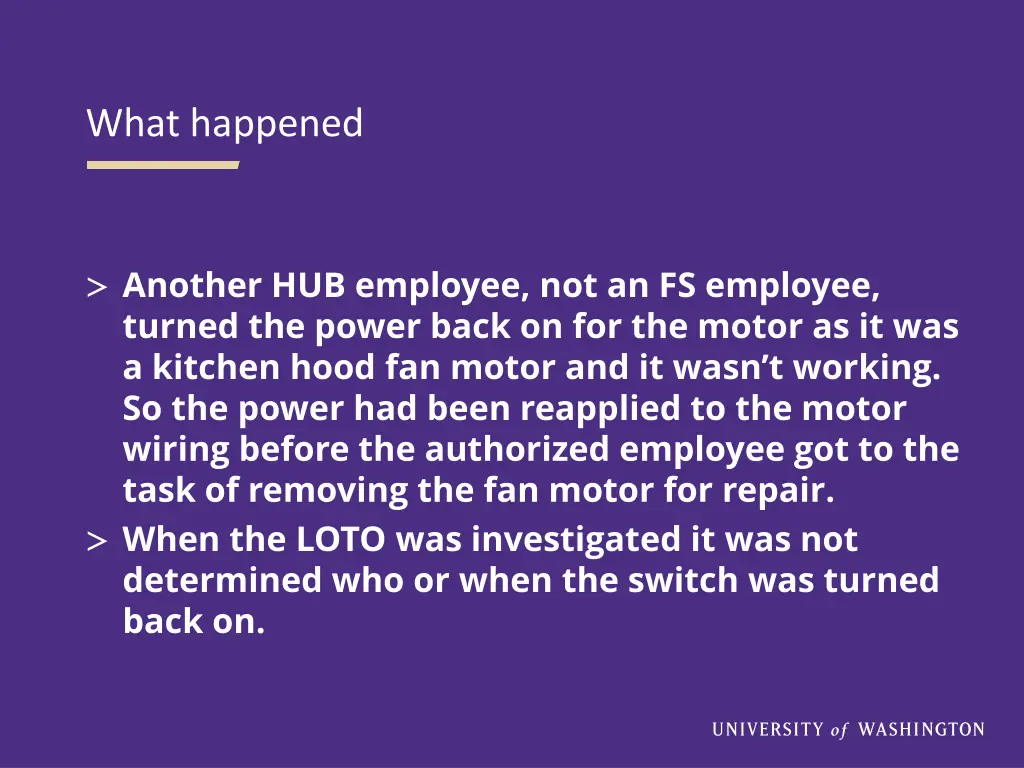 what happened