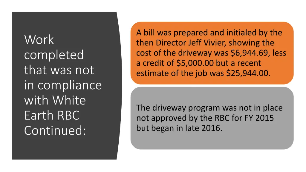 a bill was prepared and initialed by the then