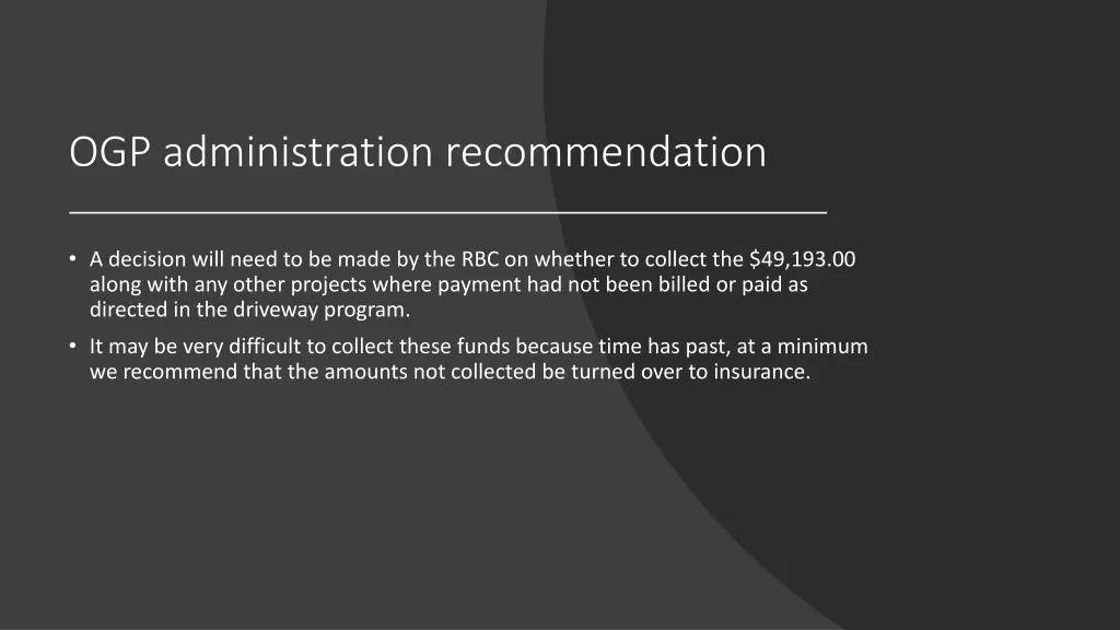 ogp administration recommendation 2