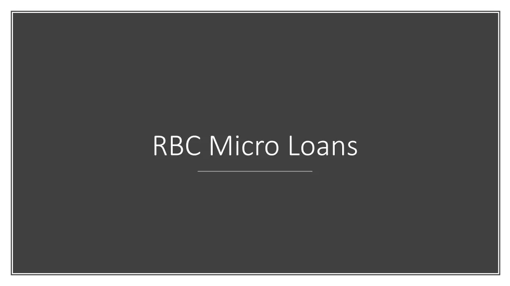 rbc micro loans