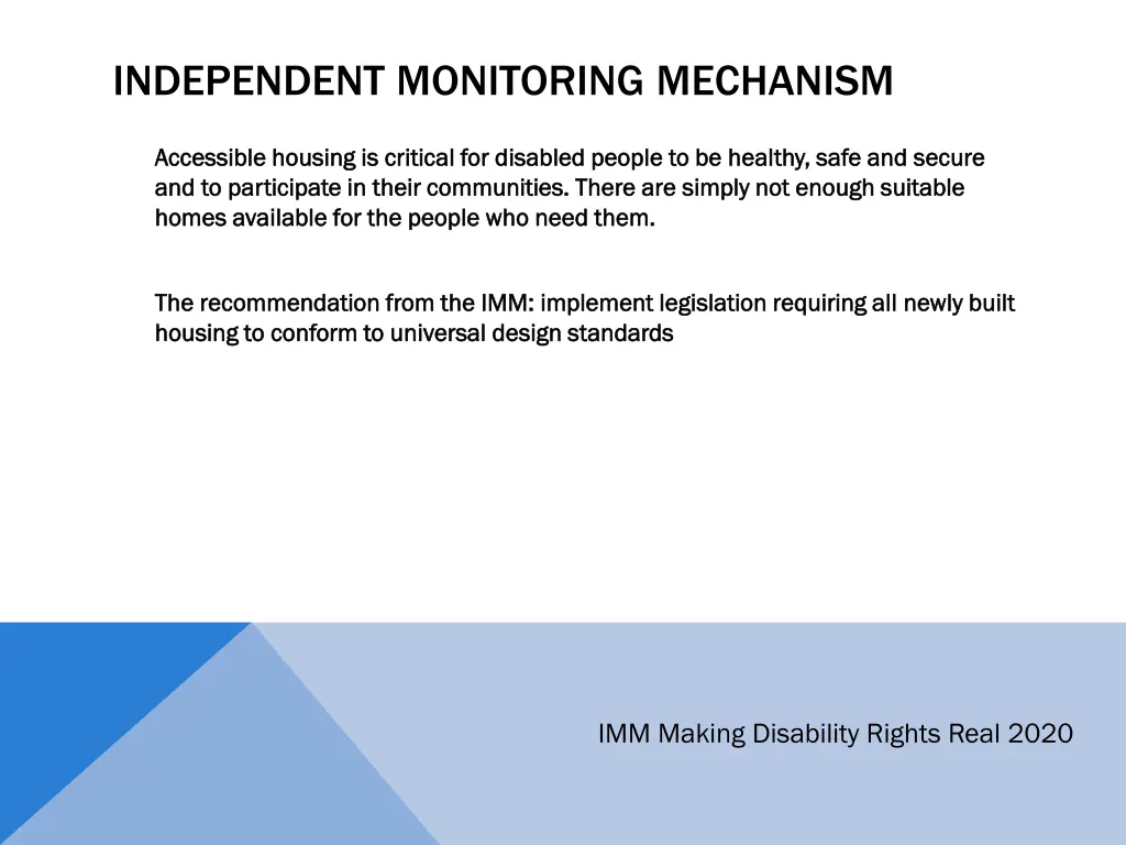 independent monitoring mechanism