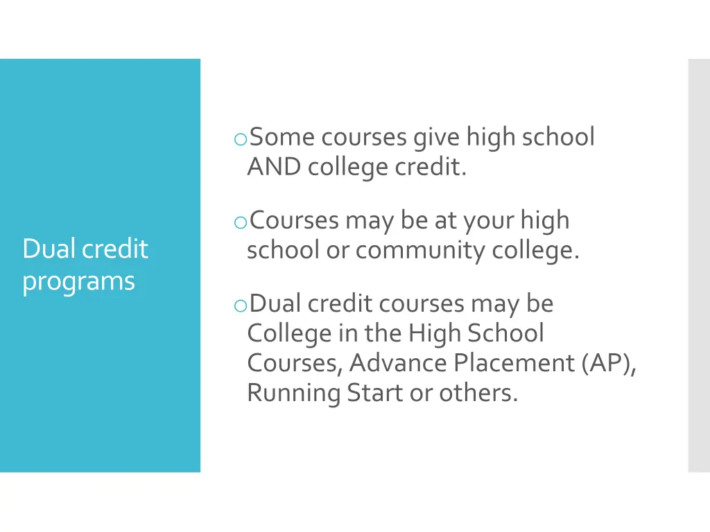 o some courses give high school and college credit