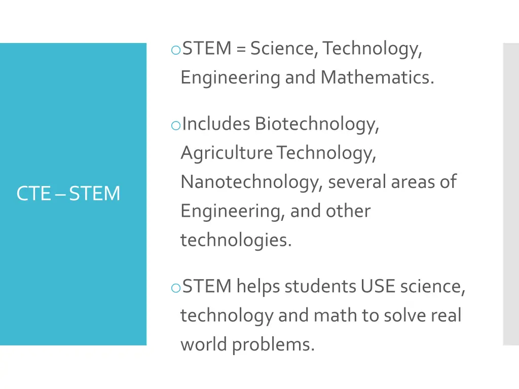o stem science technology engineering