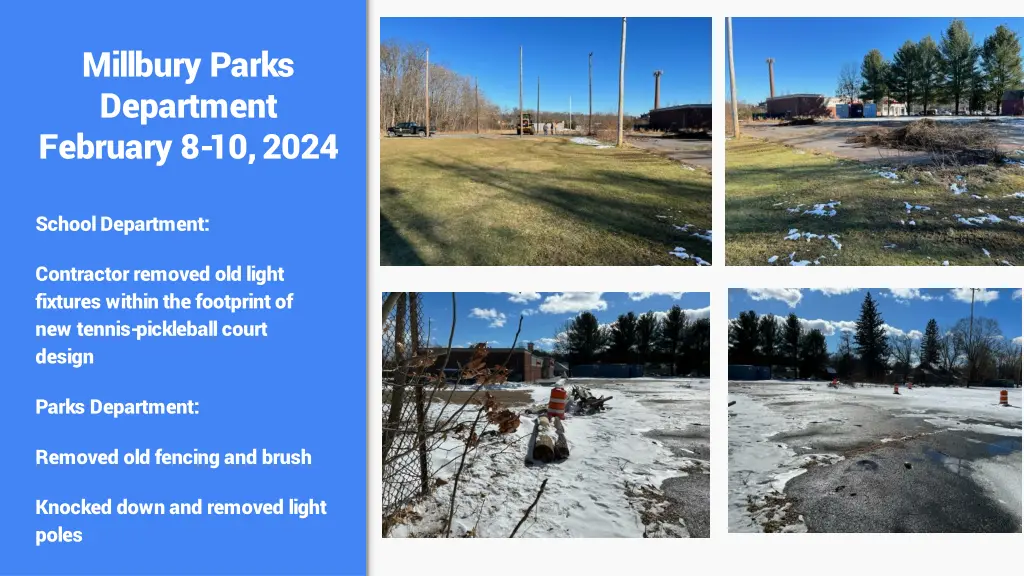 millbury parks department february 8 10 2024