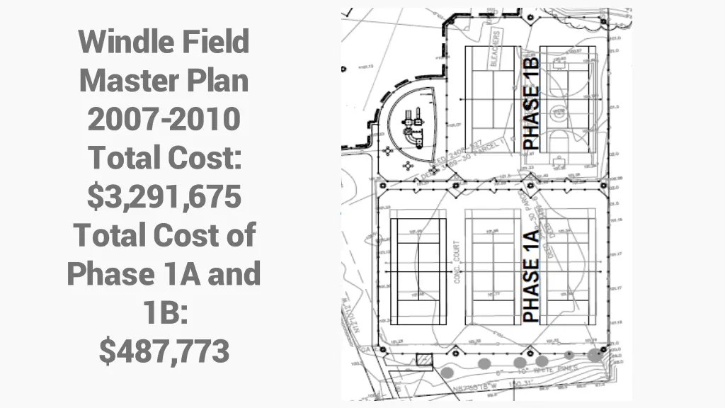 windle field master plan 2007 2010 total cost