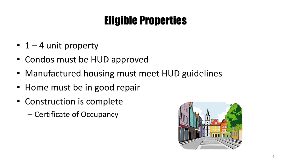 eligible properties