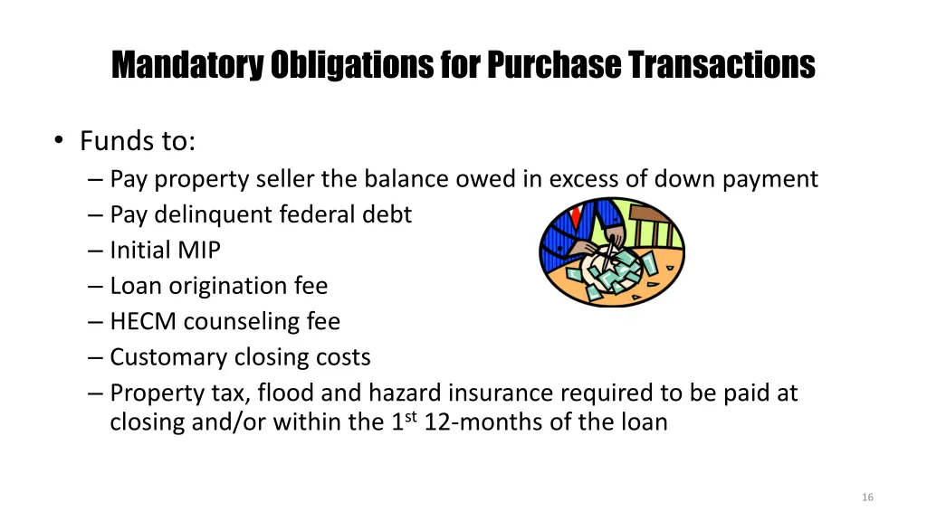 mandatory obligations for purchase transactions
