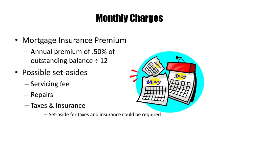 monthly charges