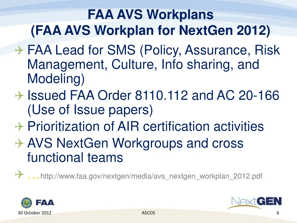 faa avs workplans faa avs workplan for nextgen