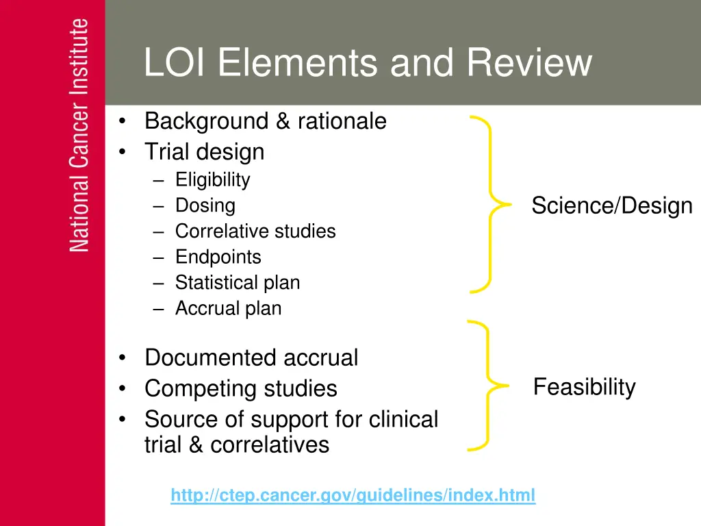 loi elements and review