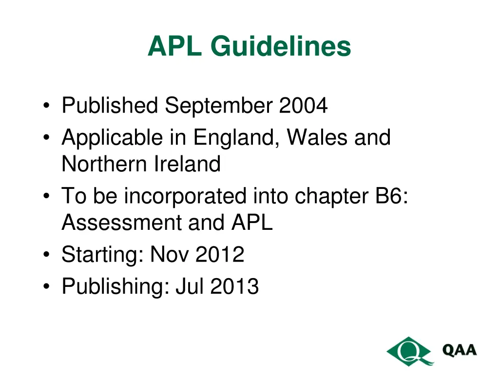 apl guidelines