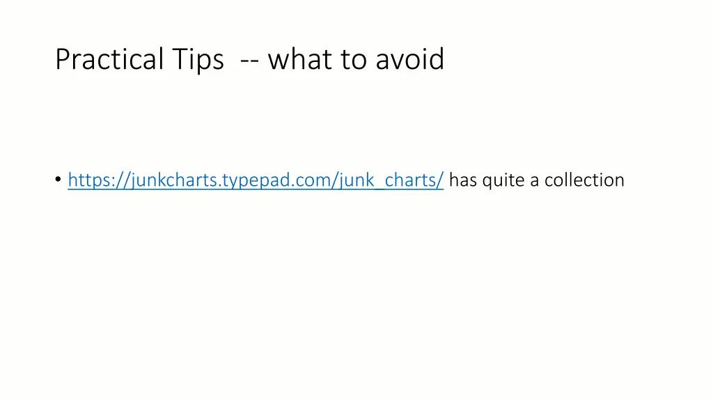 practical tips what to avoid