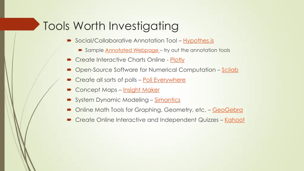 tools worth investigating