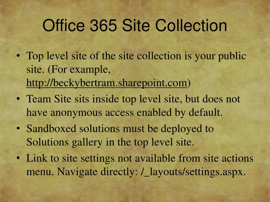 office 365 site collection