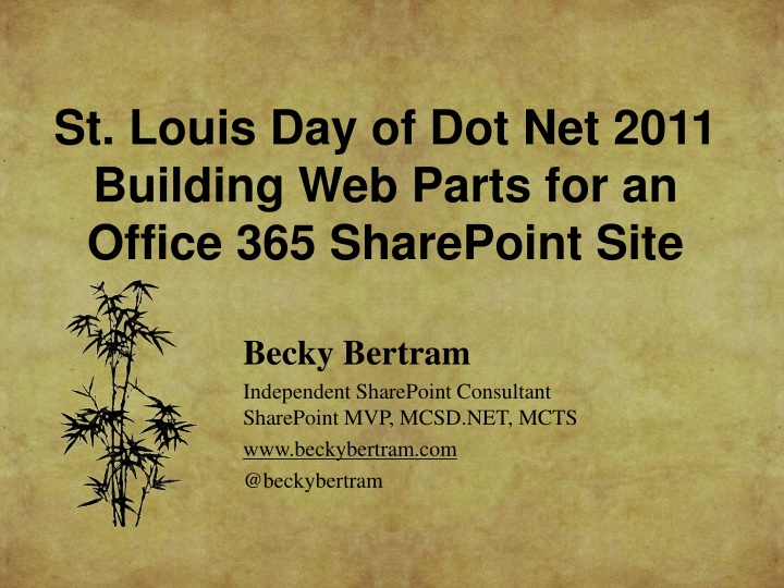 st louis day of dot net 2011 building web parts