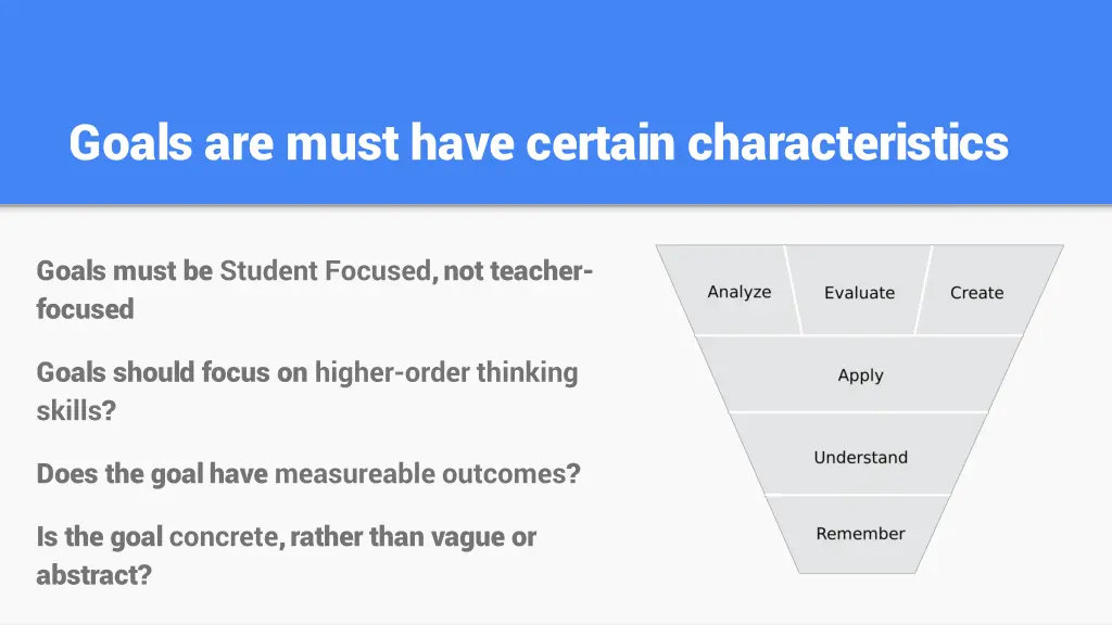 goals are must have certain characteristics