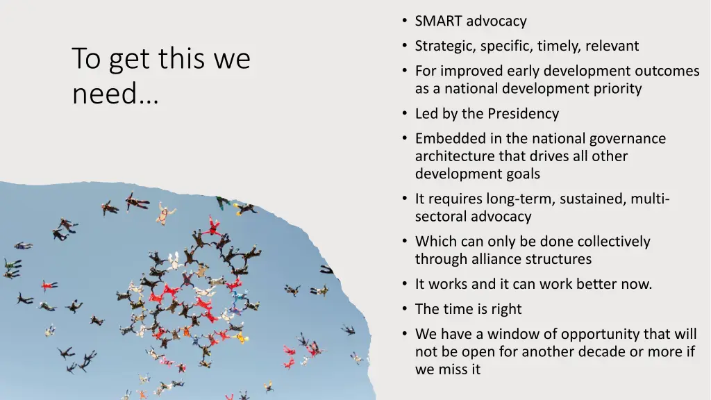 smart advocacy strategic specific timely relevant