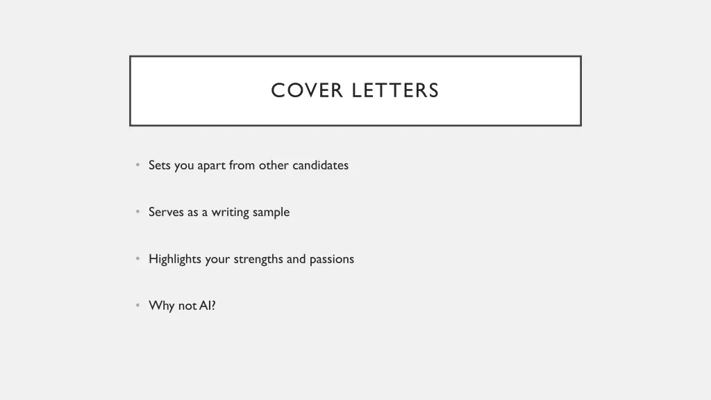 cover letters