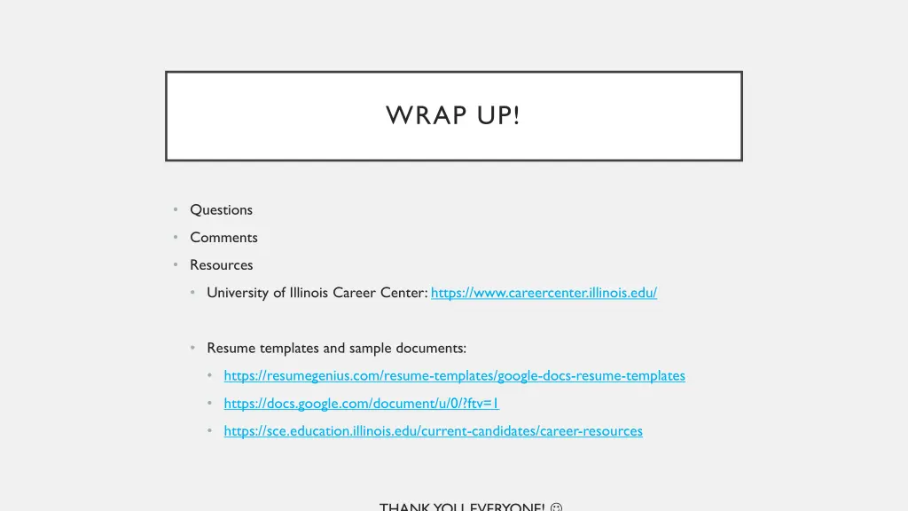 wrap up