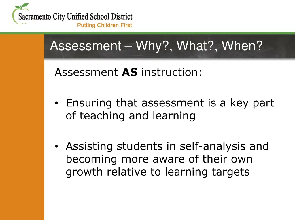 assessment why what when 2