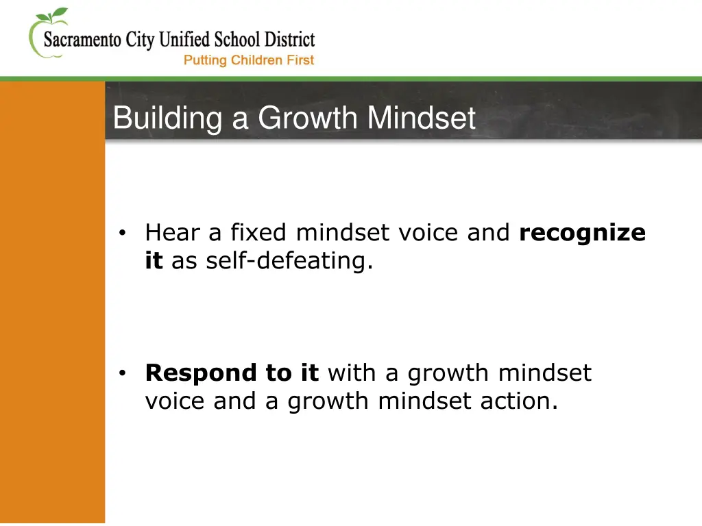 building a growth mindset