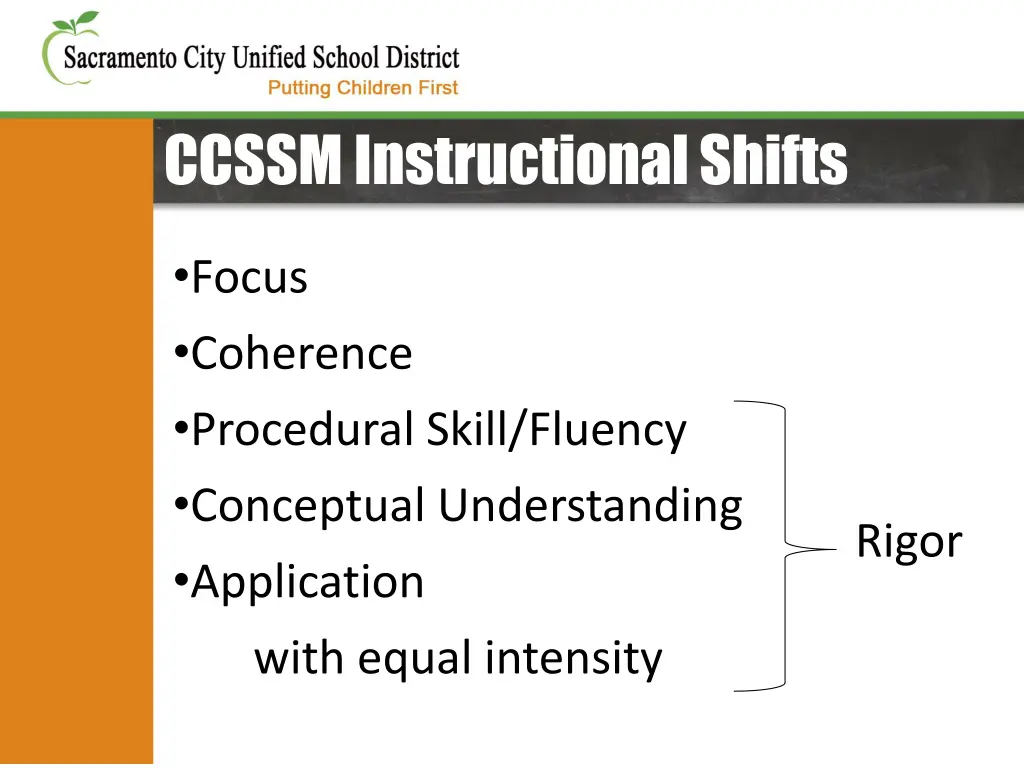 ccssm instructional shifts