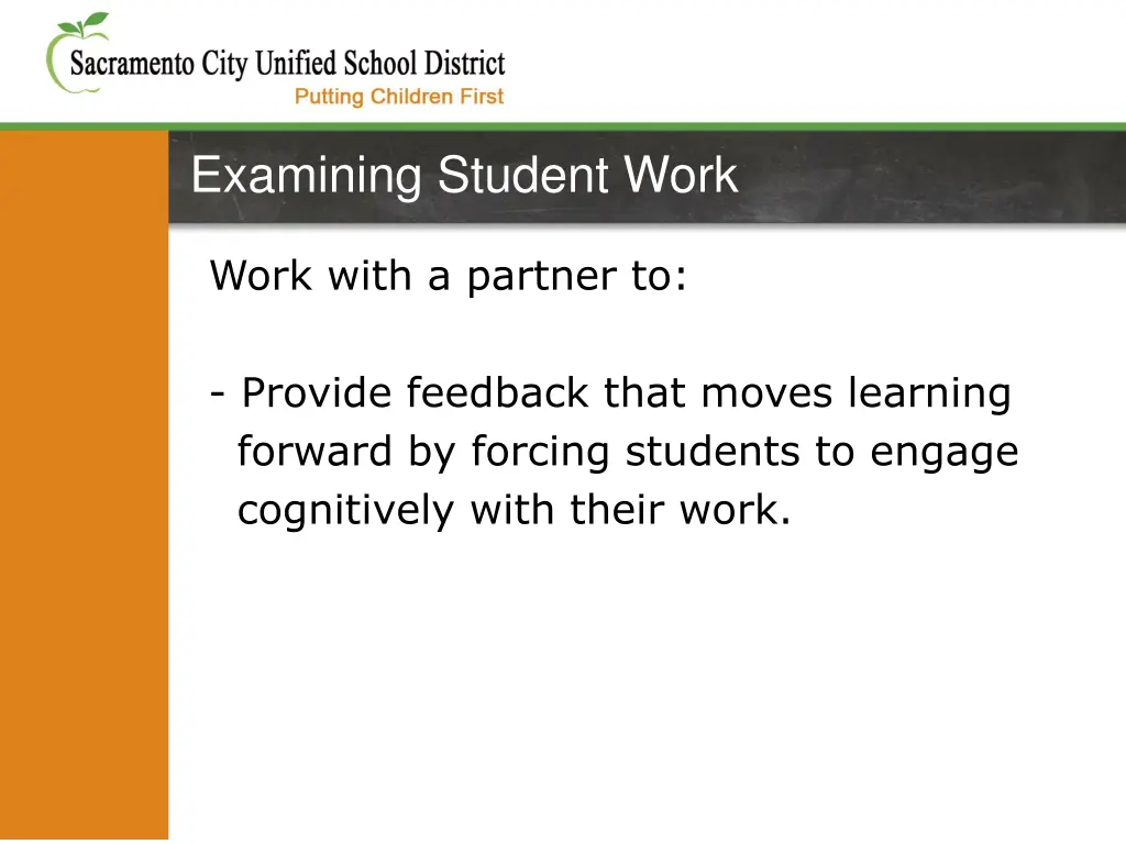 examining student work