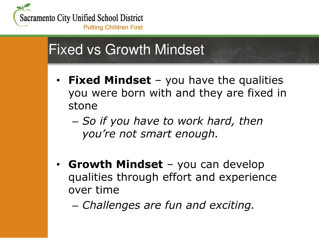 fixed vs growth mindset