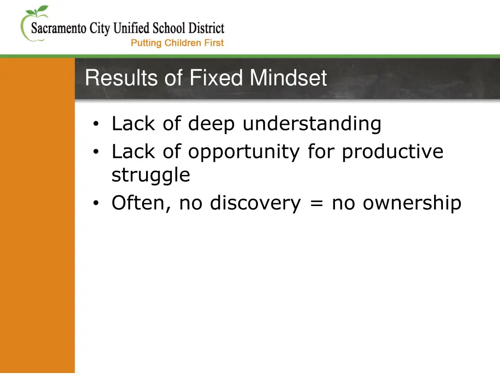 results of fixed mindset