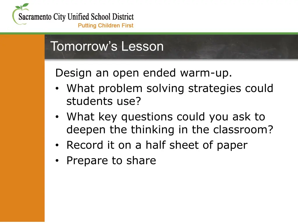 tomorrow s lesson