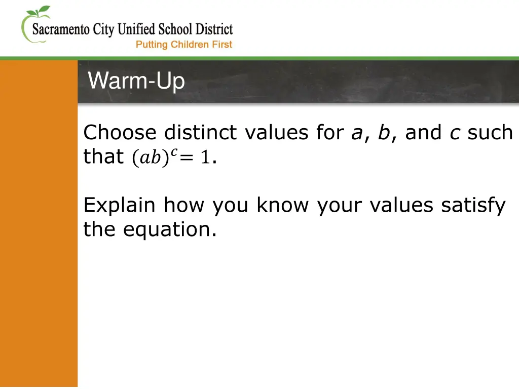 warm up 1