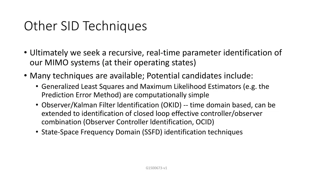 other sid techniques