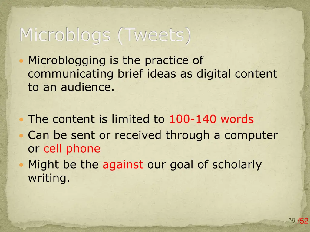 microblogs tweets