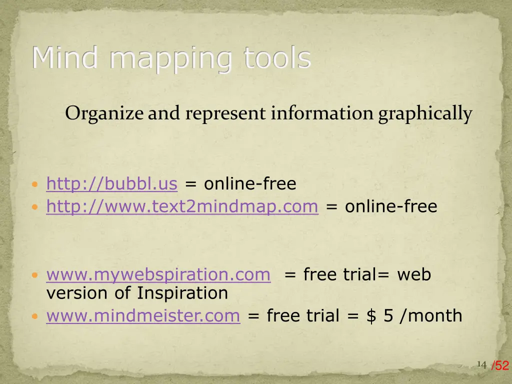 mind mapping tools