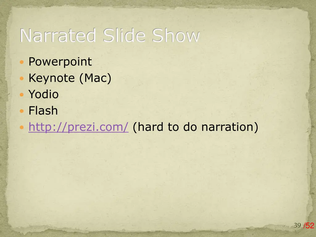 narrated slide show 1