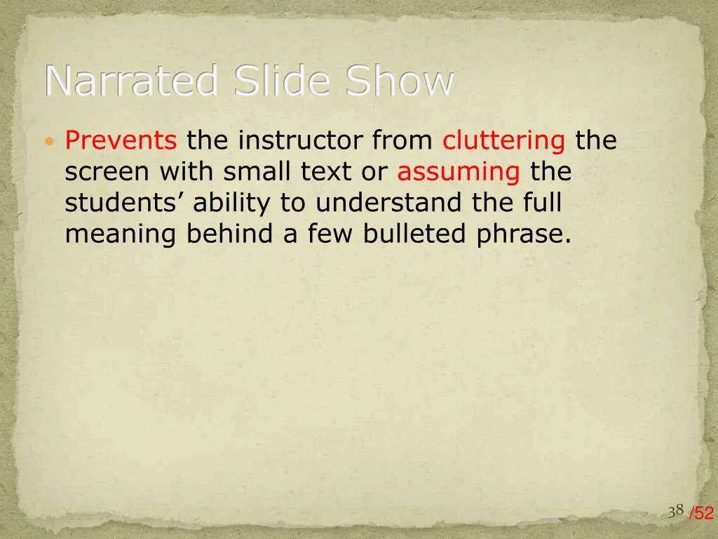 narrated slide show