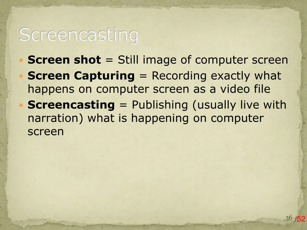 screencasting
