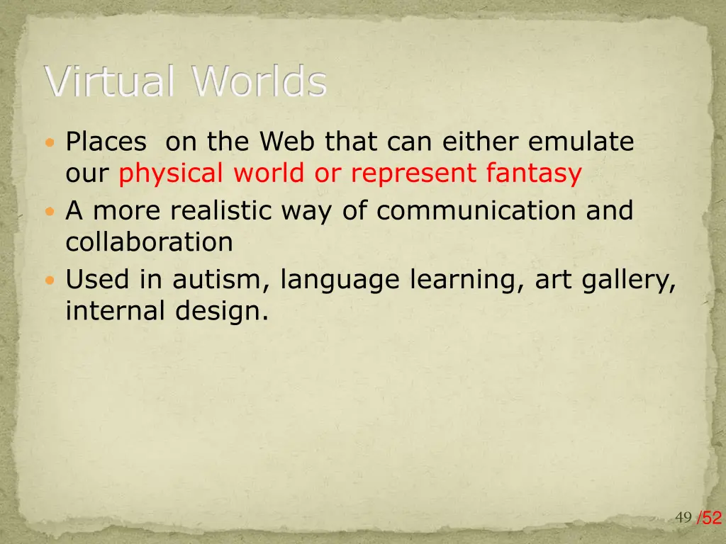 virtual worlds