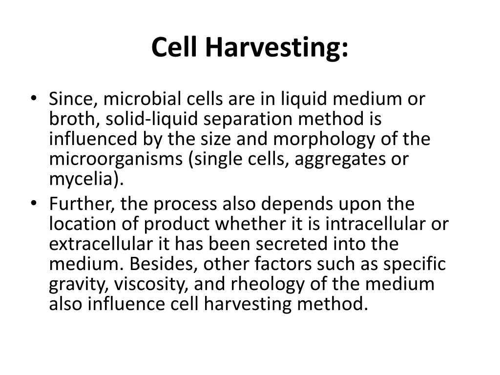 cell harvesting