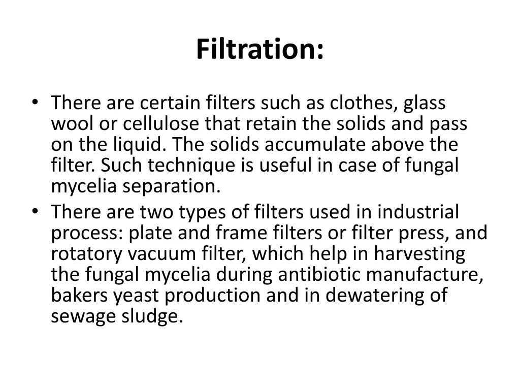 filtration