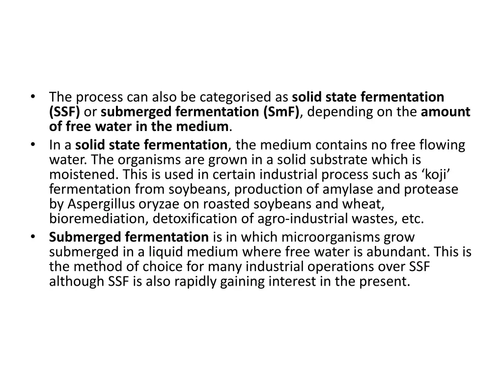 the process can also be categorised as solid