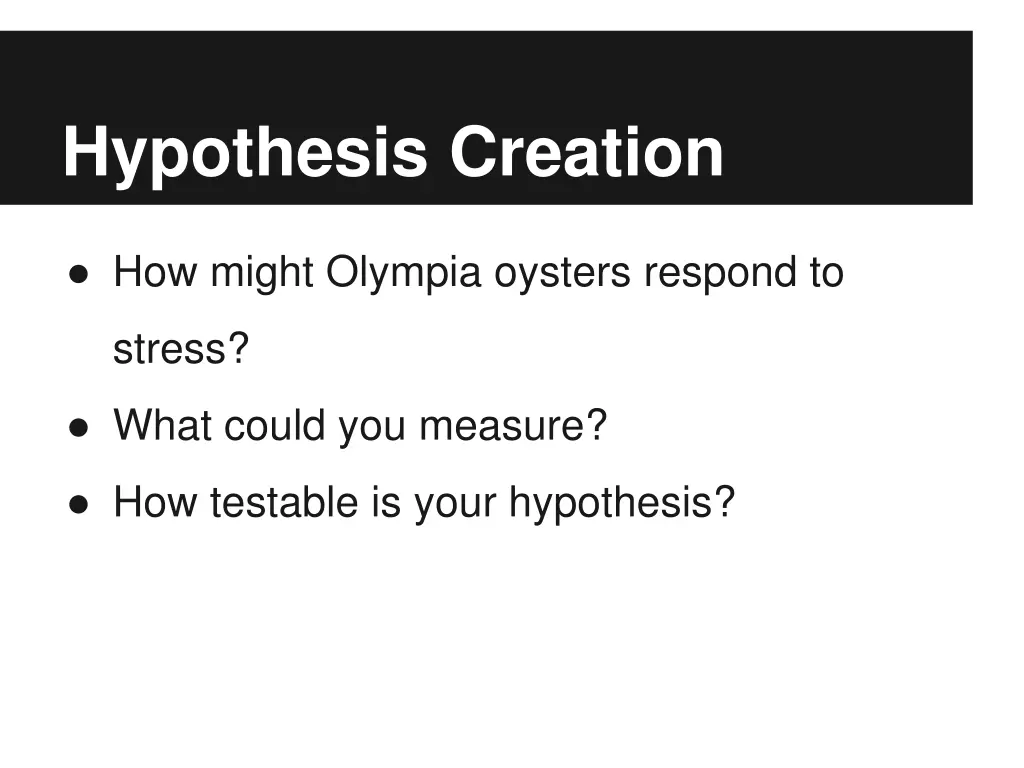 hypothesis creation